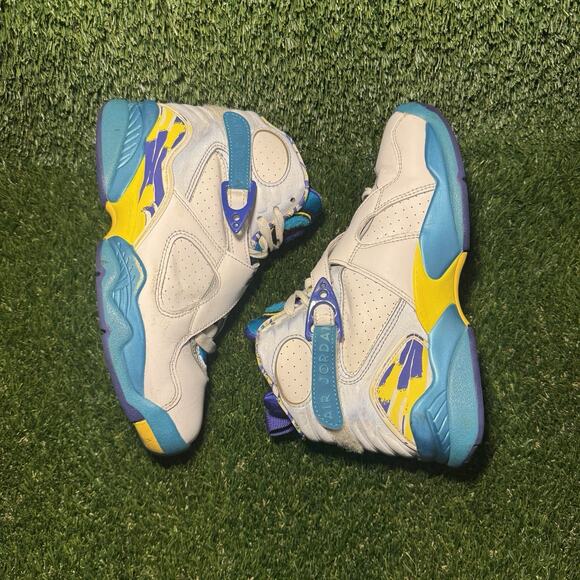 Size 6 - Air Jordan 8 Retro White Aqua W - Picture 3 of 6